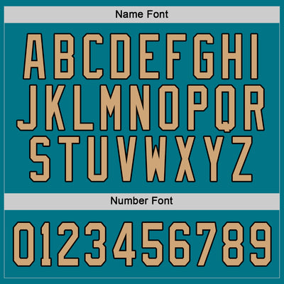 Custom Teal Old Gold-Black Hockey Jersey