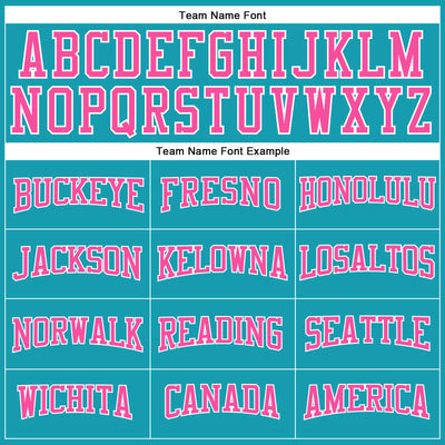 Custom Teal Pink-White Authentic Throwback Basketball Jersey