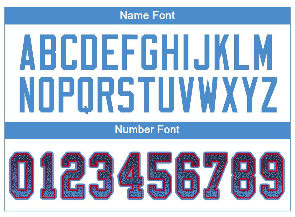 Custom Navy Powder Blue-Red Drift Fashion Football Jersey