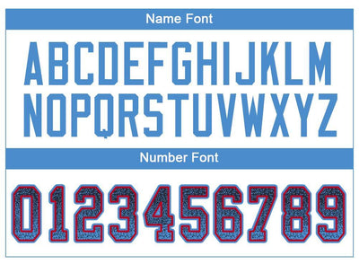 Custom Navy Powder Blue-Red Drift Fashion Football Jersey