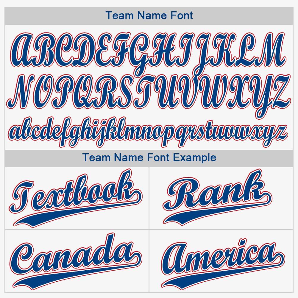 Custom White Royal-Red Baseball Jersey