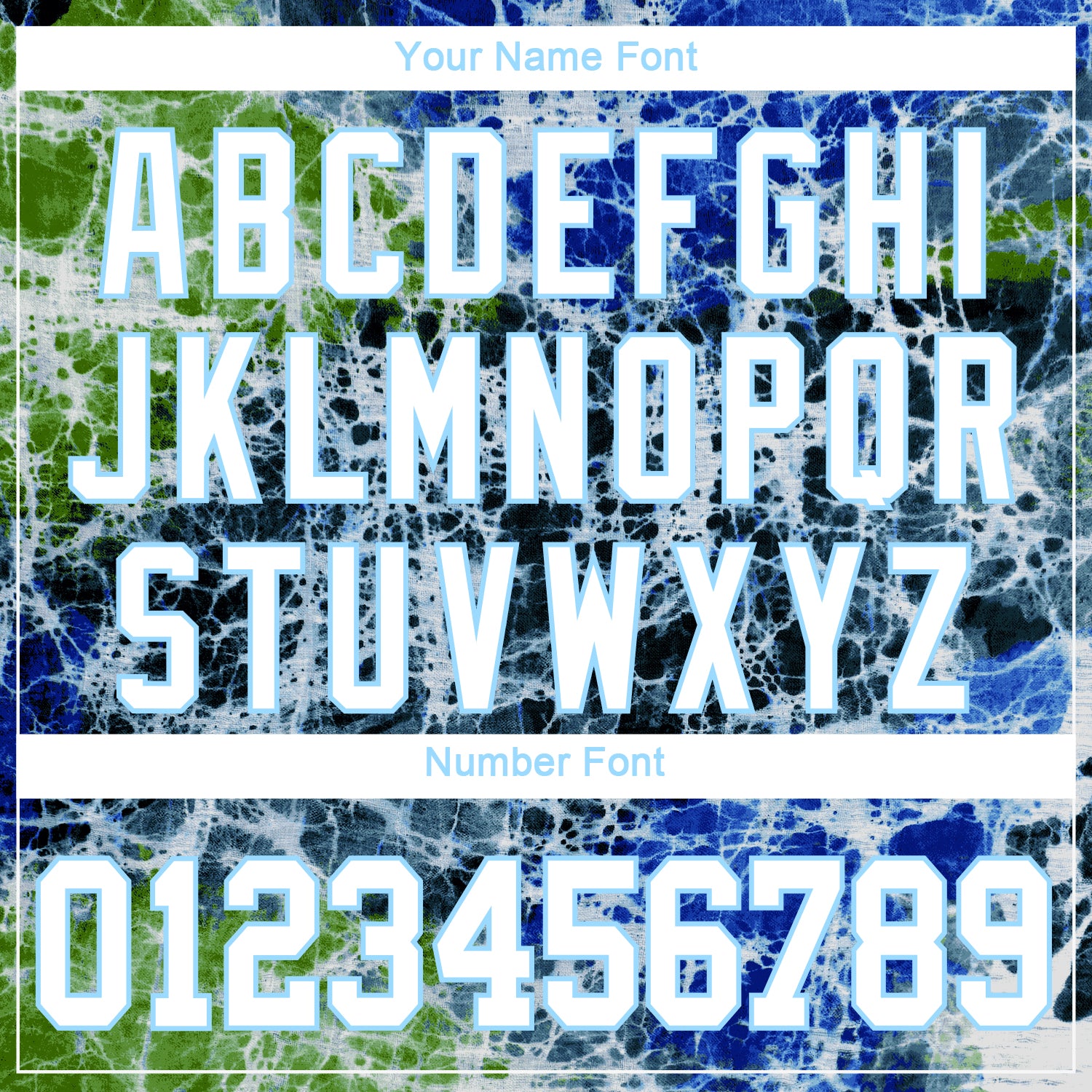 Custom Tie Dye White-Light Blue 3D Authentic Baseball Jersey