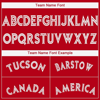 Custom Red White Baseball Jersey