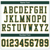 Custom White Green-Gold Mesh Authentic Football Jersey