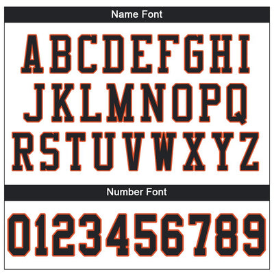 Custom White Black-Orange Mesh Authentic Football Jersey