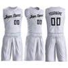 Custom White Black Round Neck Suit Basketball Jersey
