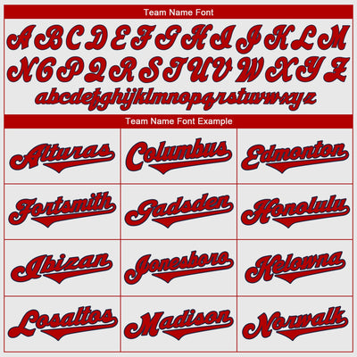 Custom White Red-Navy Authentic Baseball Jersey