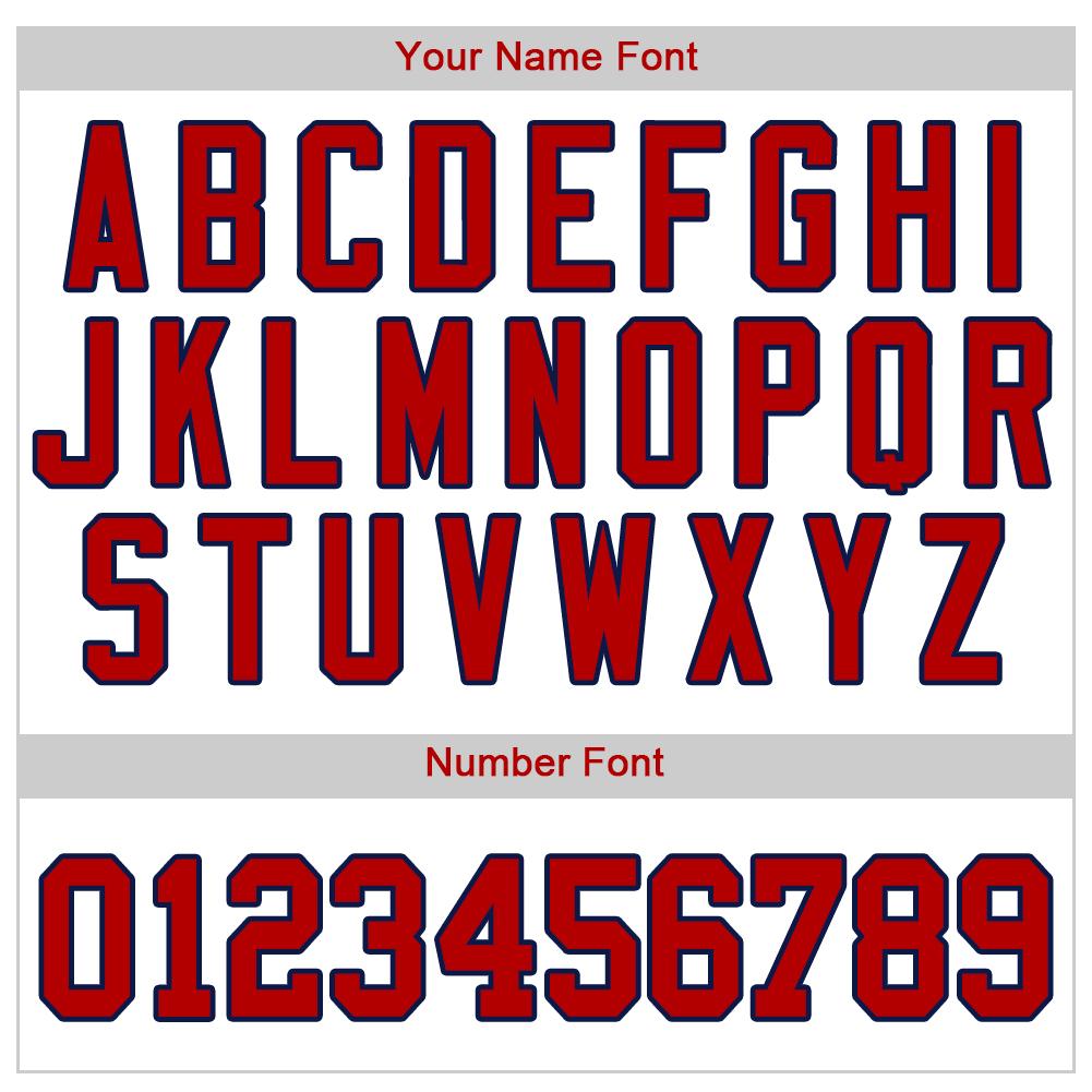 Custom White Red-Navy Authentic Baseball Jersey