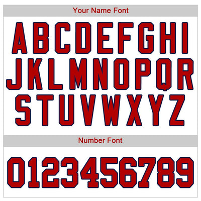 Custom White Red-Navy Authentic Baseball Jersey