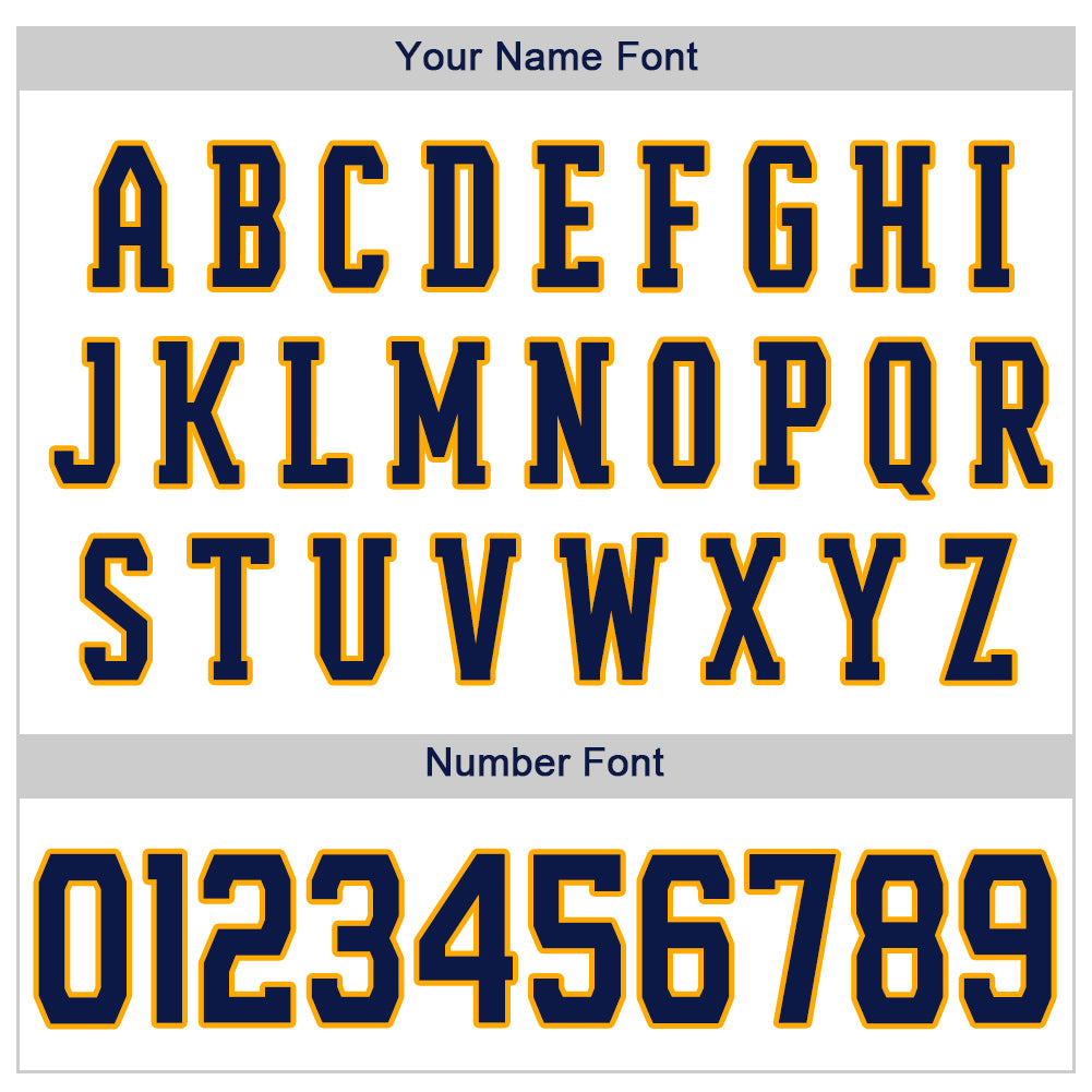 Custom White Navy Pinstripe Navy-Gold Authentic Baseball Jersey