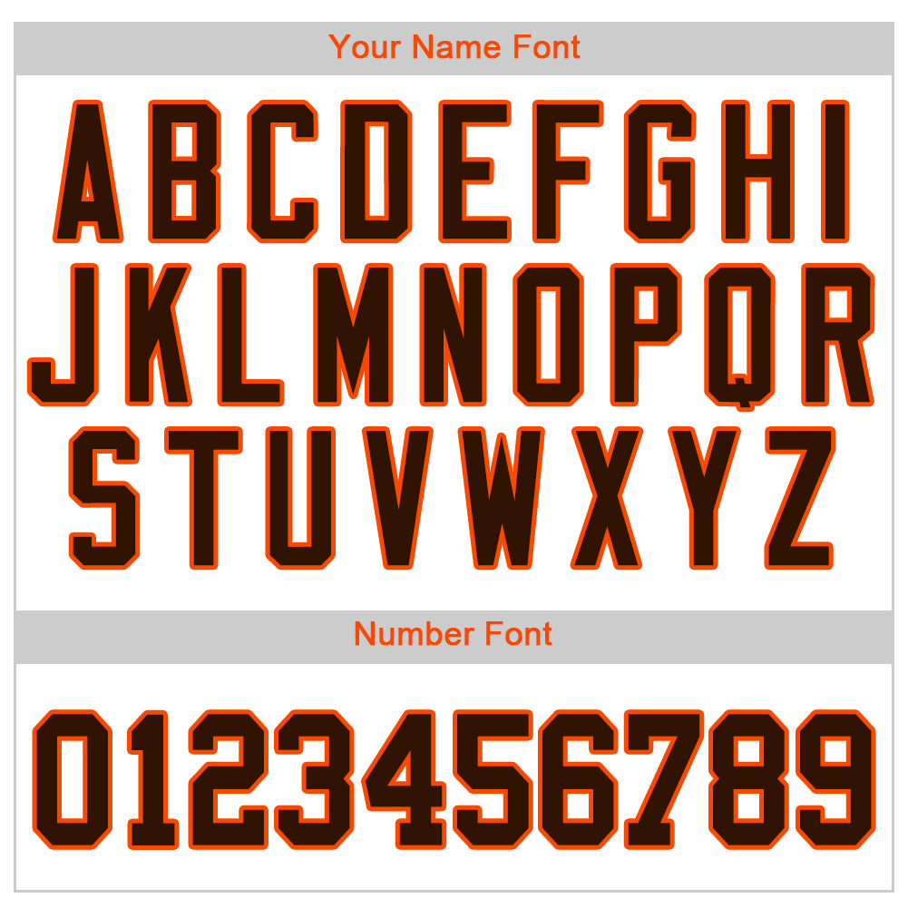 Custom White Brown Pinstripe Brown-Orange Authentic Baseball Jersey