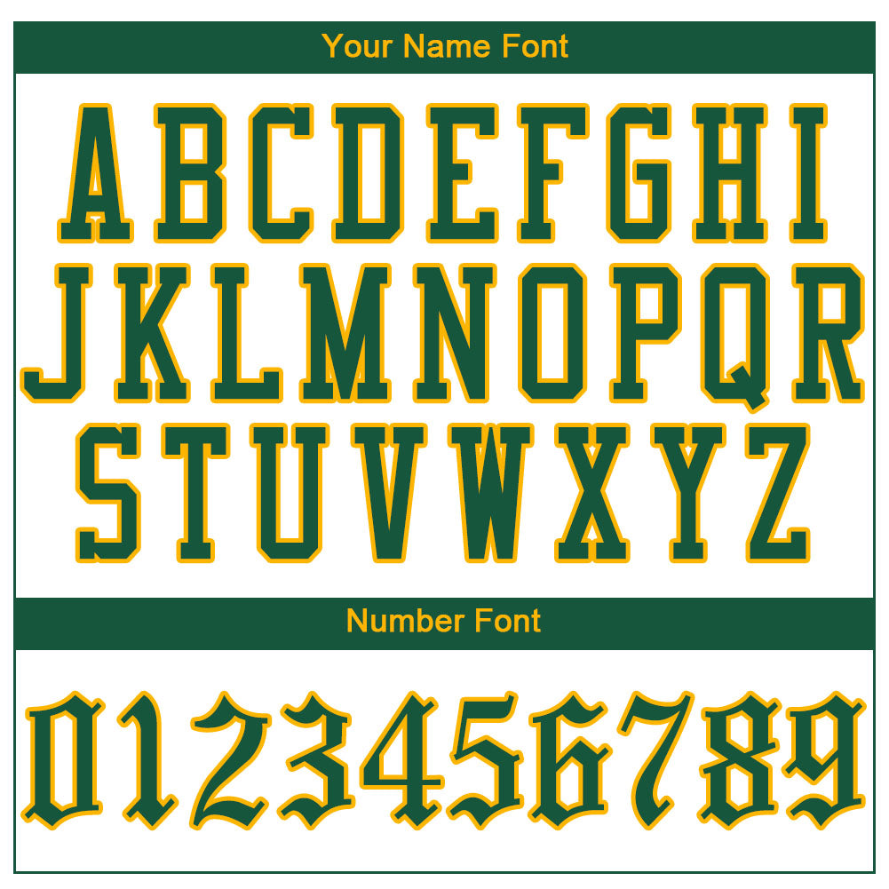 Custom White Kelly Green Pinstripe Kelly Green-Gold Authentic Baseball Jersey