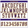 Custom White Purple Pinstripe Purple-Gold Authentic Baseball Jersey
