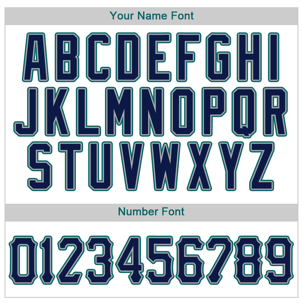 Custom White Navy-Teal Authentic Baseball Jersey