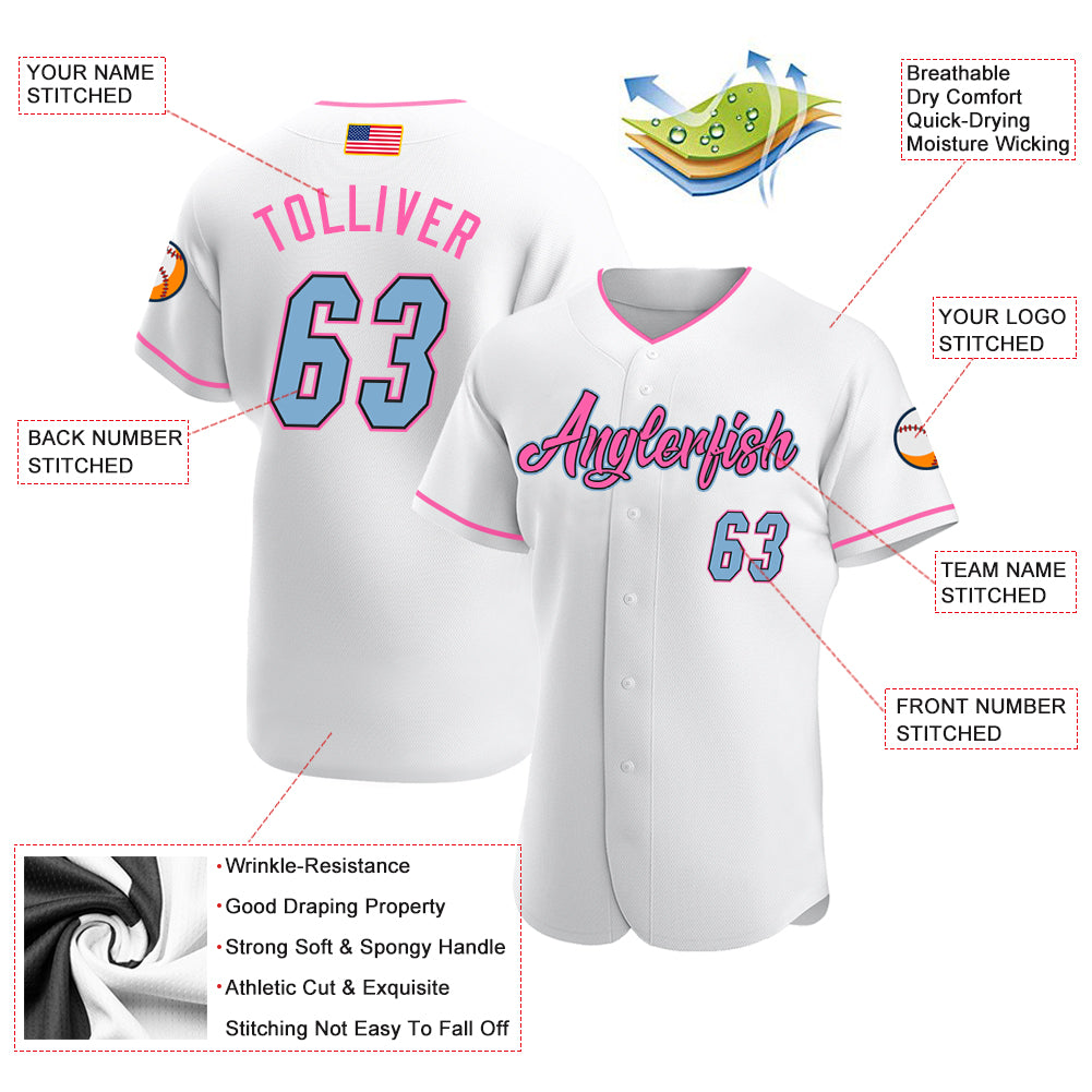Cheap Custom Camo Light Blue-Pink Authentic Baseball Jersey Free