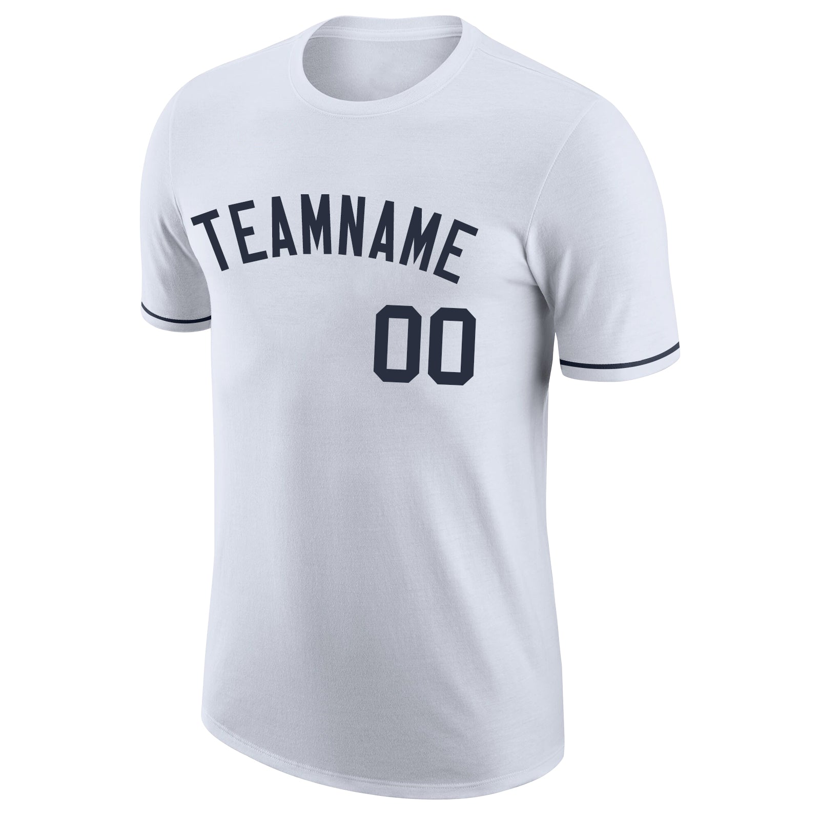 Custom White Navy Performance T-Shirt