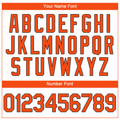 Custom White Orange-Black Performance T-Shirt