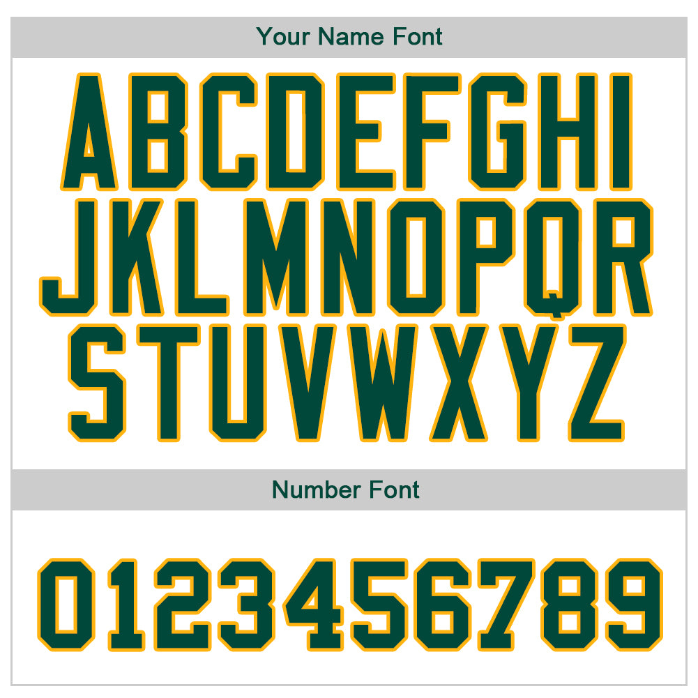 Custom White Green-Gold Authentic Baseball Jersey