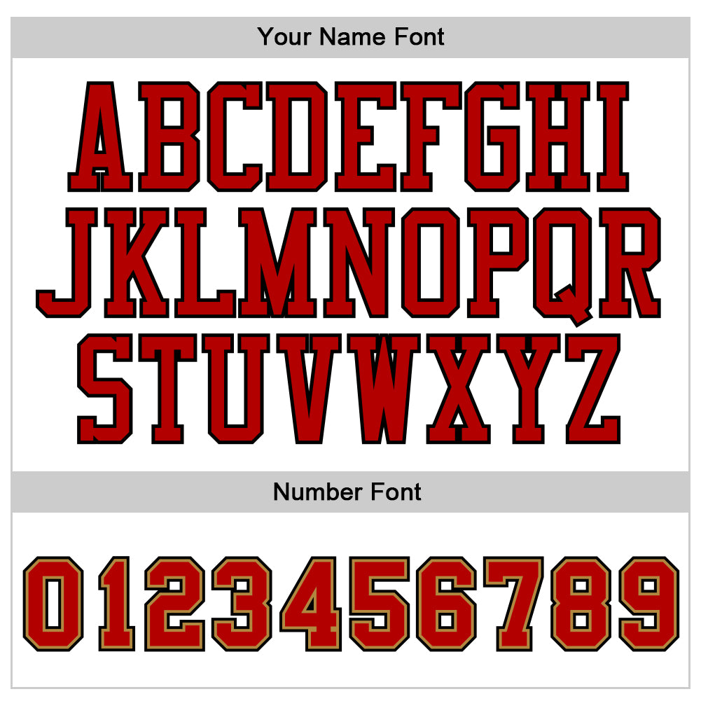 Custom White Red-Old Gold Authentic Baseball Jersey