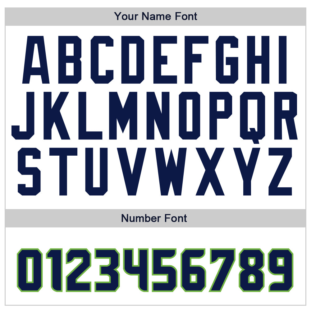 Custom White Navy-Neon Green Authentic Baseball Jersey