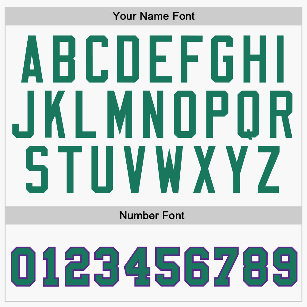 Custom White Kelly Green-Purple Authentic Baseball Jersey