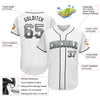 Custom White Black-Silver Authentic Drift Fashion Baseball Jersey