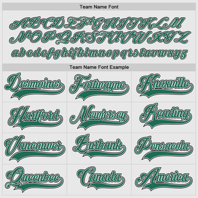 Custom White Kelly Green-Black Hockey Jersey