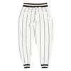 Custom White Black Pinstripe Black-White Sports Pants