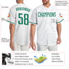 Custom White Kelly Green-Gray Authentic Baseball Jersey