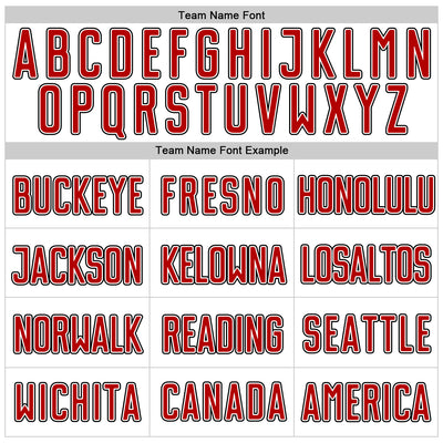 Custom White Red-Black Authentic Baseball Jersey