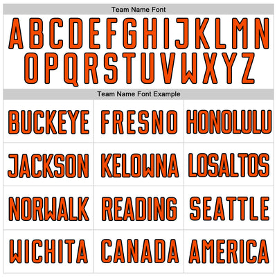 Custom White Orange-Black Authentic Baseball Jersey