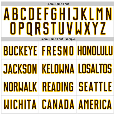 Custom White Brown Pinstripe Brown-Gold Authentic Baseball Jersey