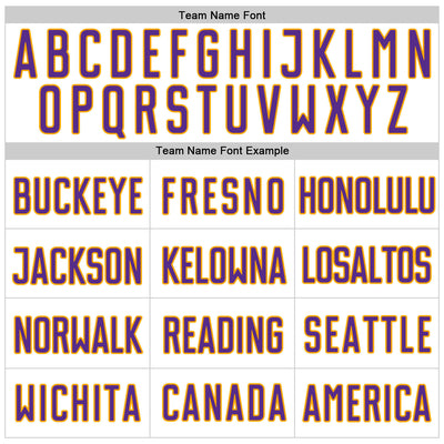 Custom White Purple Pinstripe Purple-Gold Authentic Baseball Jersey