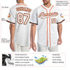 Custom White White-Orange Authentic Baseball Jersey