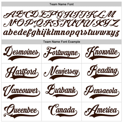 Custom White Brown Pinstripe Red-Brown Authentic Baseball Jersey