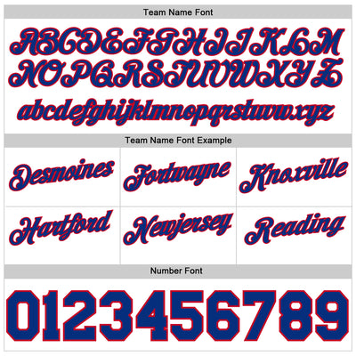 Custom White Royal-Red Authentic Throwback Basketball Shorts