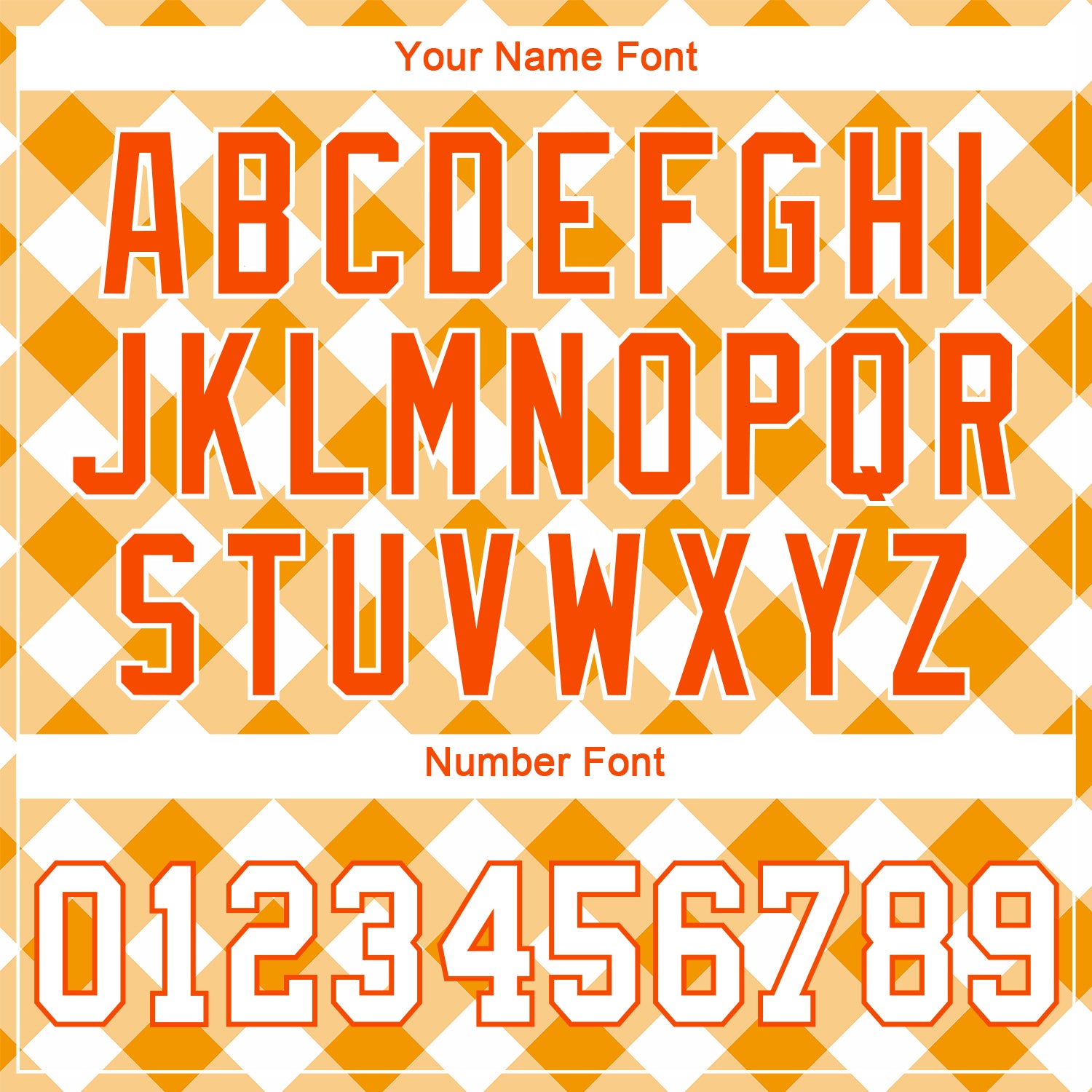 Custom White White-Orange 3D Pattern Design Orange Plaid Authentic Baseball Jersey