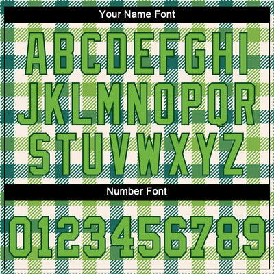 Custom White Neon Green-Green 3D Pattern Design Authentic St. Patrick's Day Baseball Jersey